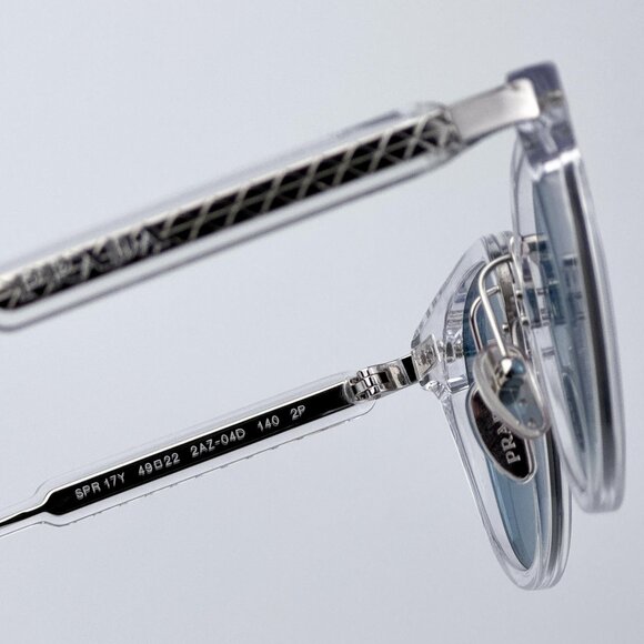 Prada PR17YS 2AZ04D Women BRAND NEW Sunglasses Crystal Green Polarized Oval - Picture 7 of 12